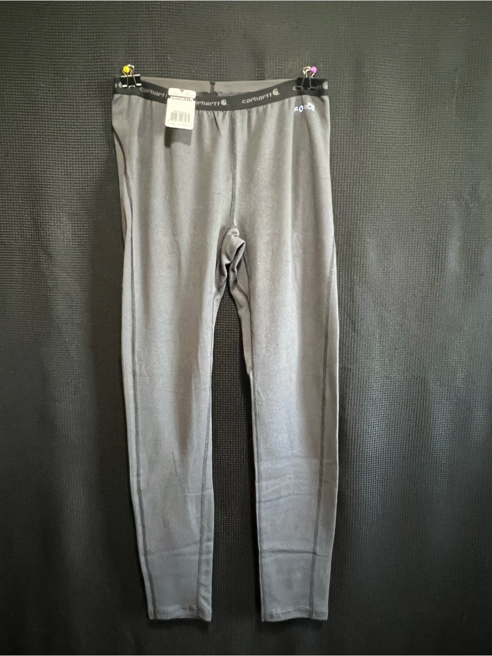 Carhartt Men’s Gray Fleece-Lined Jogger Tights